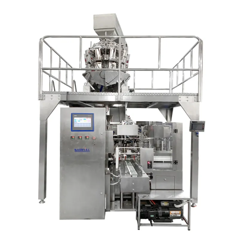 Multihead Granule Zipper Doypack Filling and Sealing Machine
