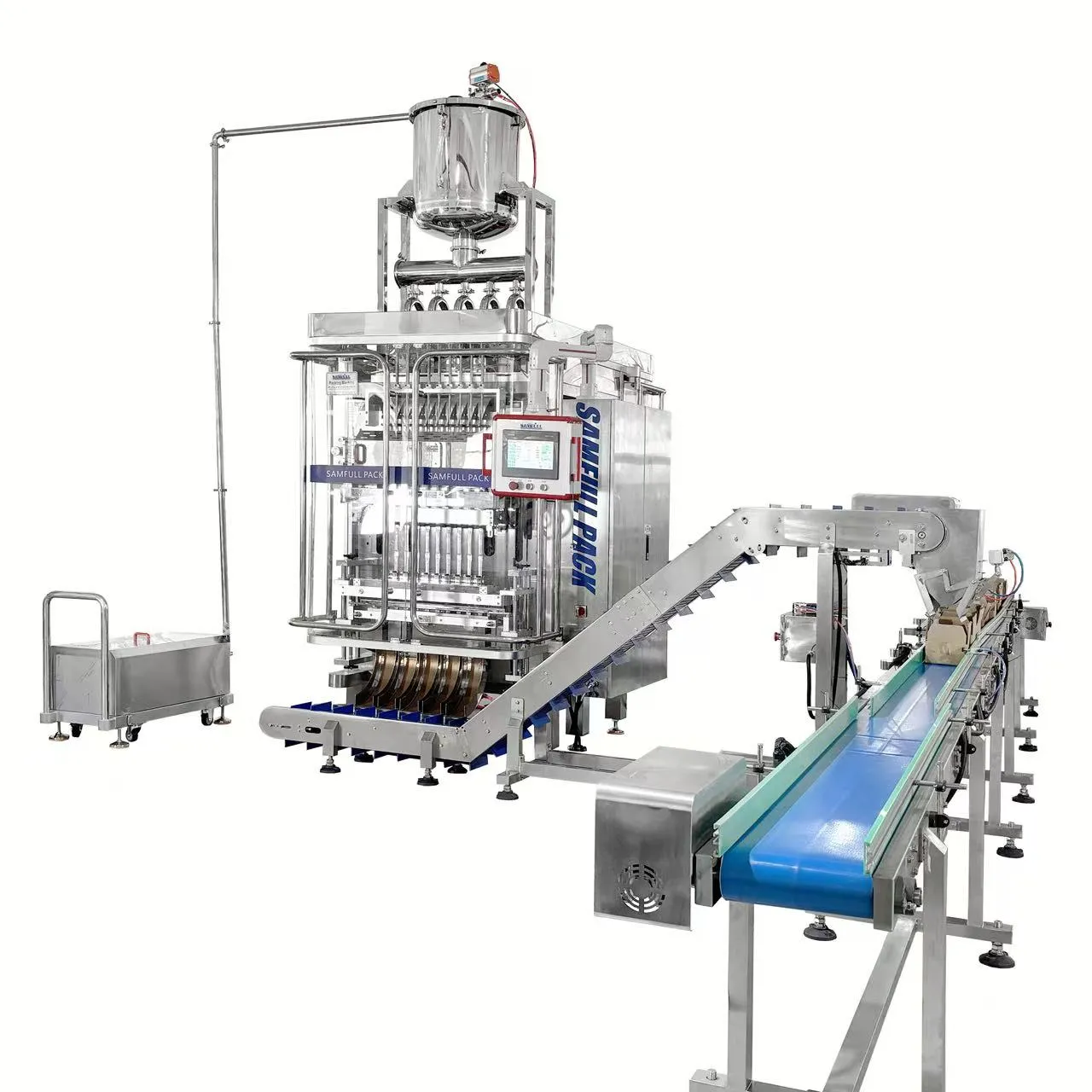 Multilane liquid sachet packing machine for honey stick packaging system