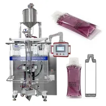 Single lane grape juice liquid back seal shaped pouches fruit juice beverage packing machine