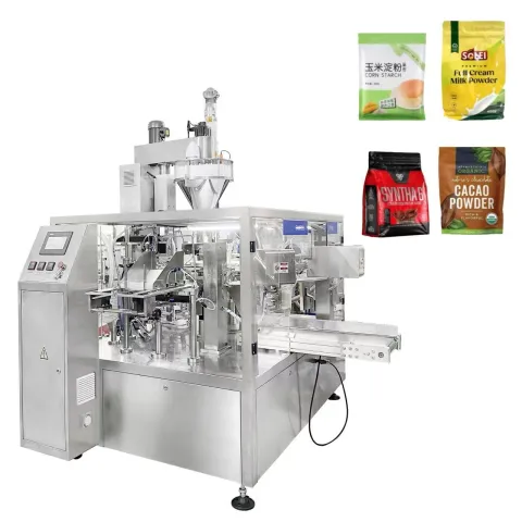 Dusty Fishing Groundbait Powder Premade Doypack Pouches Automatic Auger Dosing Powder Packing Machine