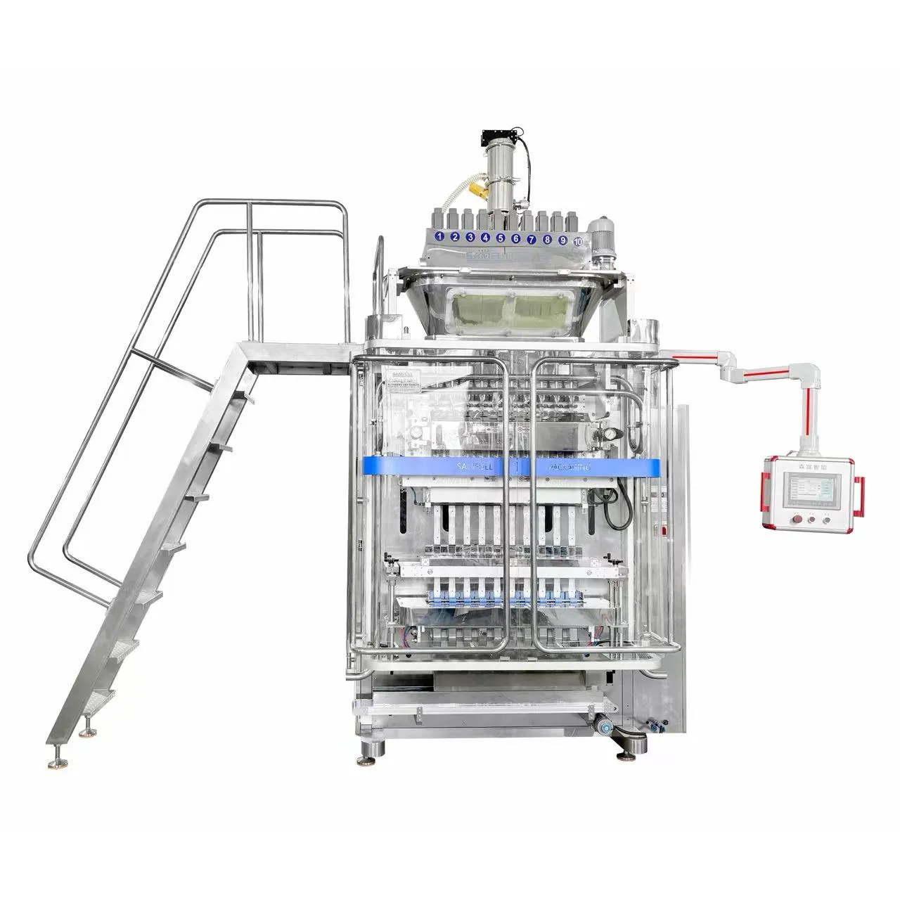 powder multilane back seal stick pack packaging machine