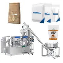 Self Raising Flour Premade Pouch Doypack Rotary Powder Packing Machine Auger Dosing System