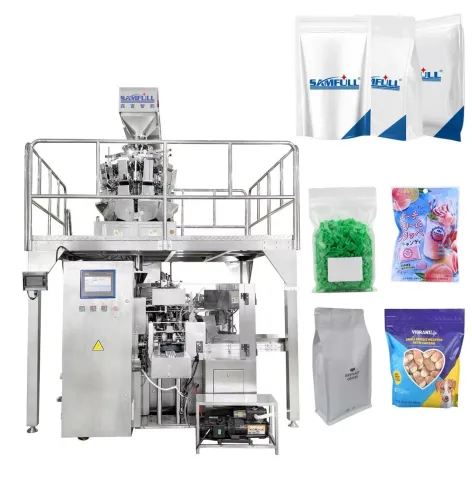 Leveling Tile Spacer Premade Doypack Tile Leveling System Granules Rotary Filling and Sealing Packing Machine with Multihead Weigher