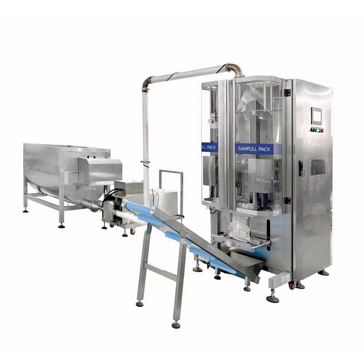 side view of honey bee paste and liquid filling machine