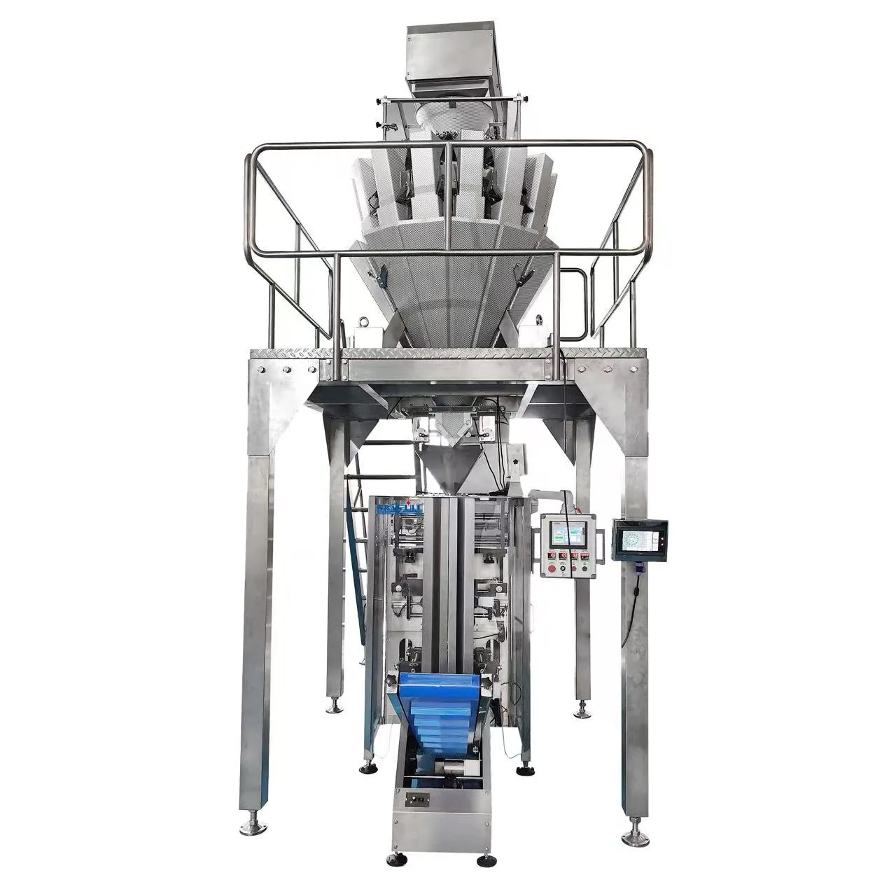 Finished pillow bags packed with plastic components and industrial parts