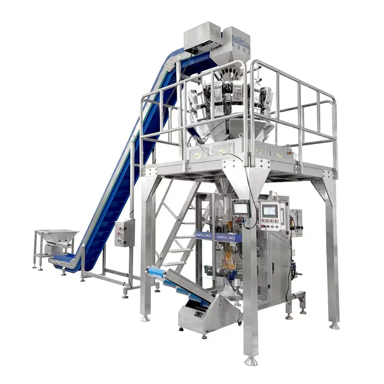 Multihead weigher system for accurate weighing of plastic parts and hardware components