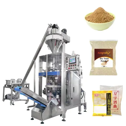Distillers Yeast Powder Packaging Machine, Vertical Powder VFFS Packing, Auger Filler Weighing System, Automatic Powder Packing Solution, Fermentation Powder Pouch Packing Equipment