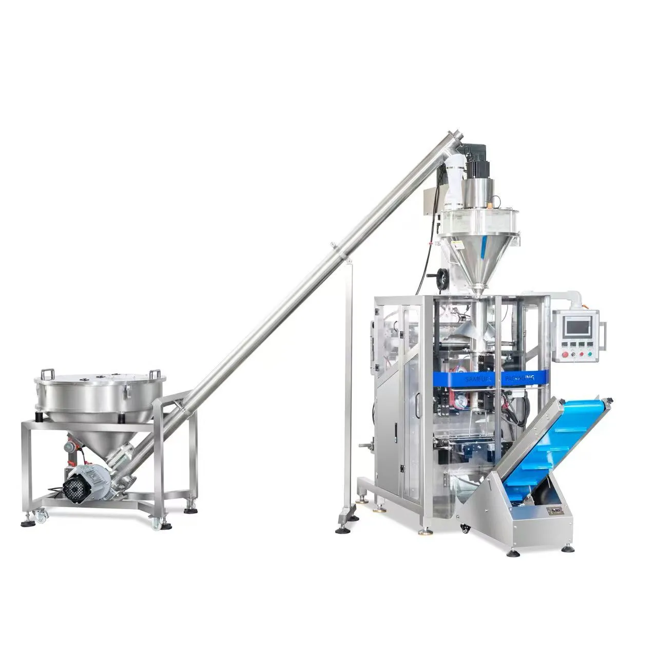 vffs powder pouch sealing system with stable heat sealing