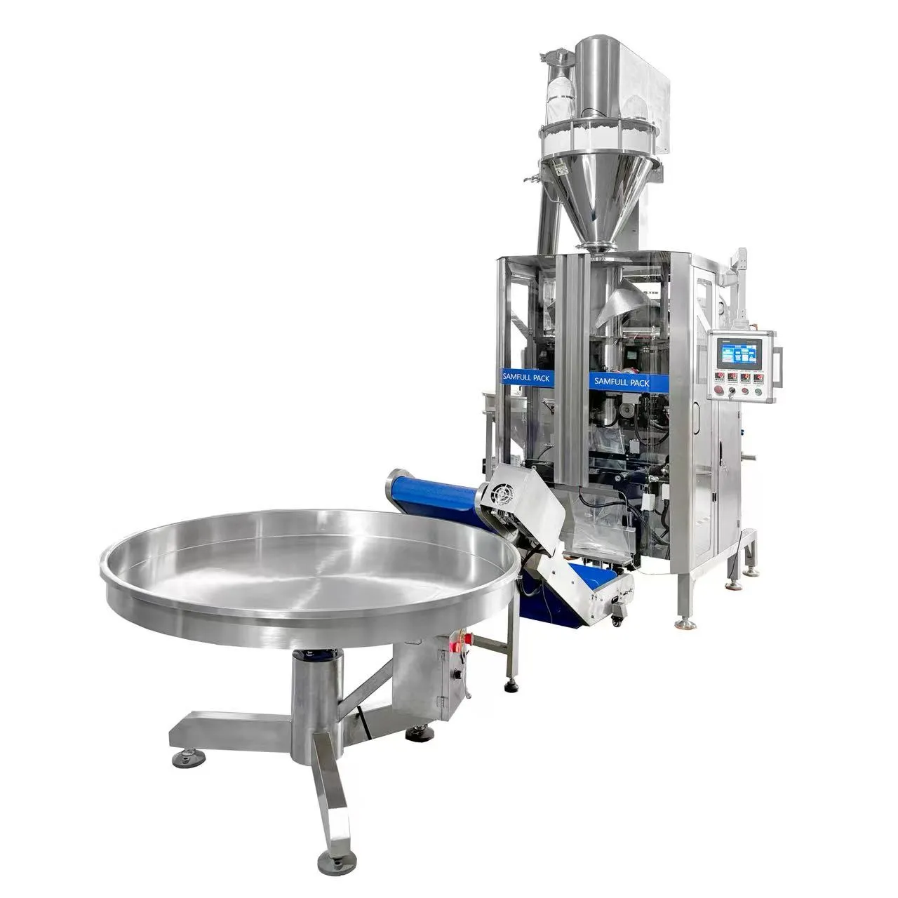 vertical form fill seal powder bag forming system