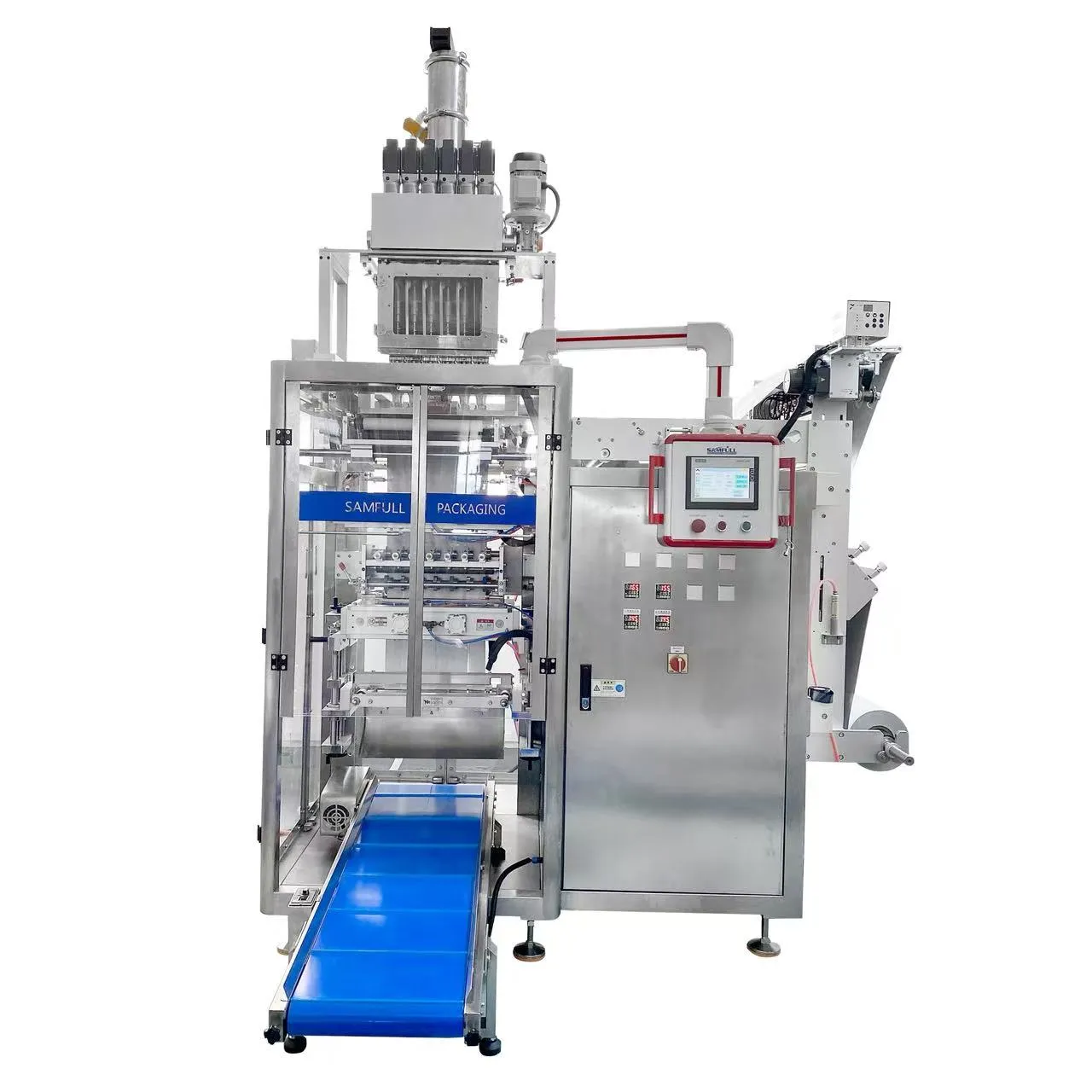 Multi-lane structure for powder sachet production