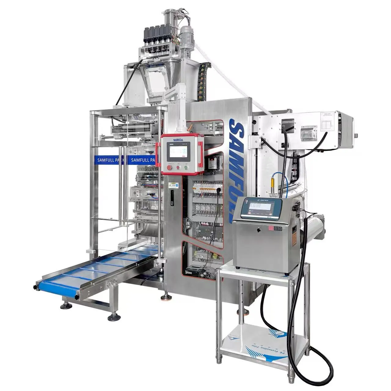 Finished powder sachets with clean sealing