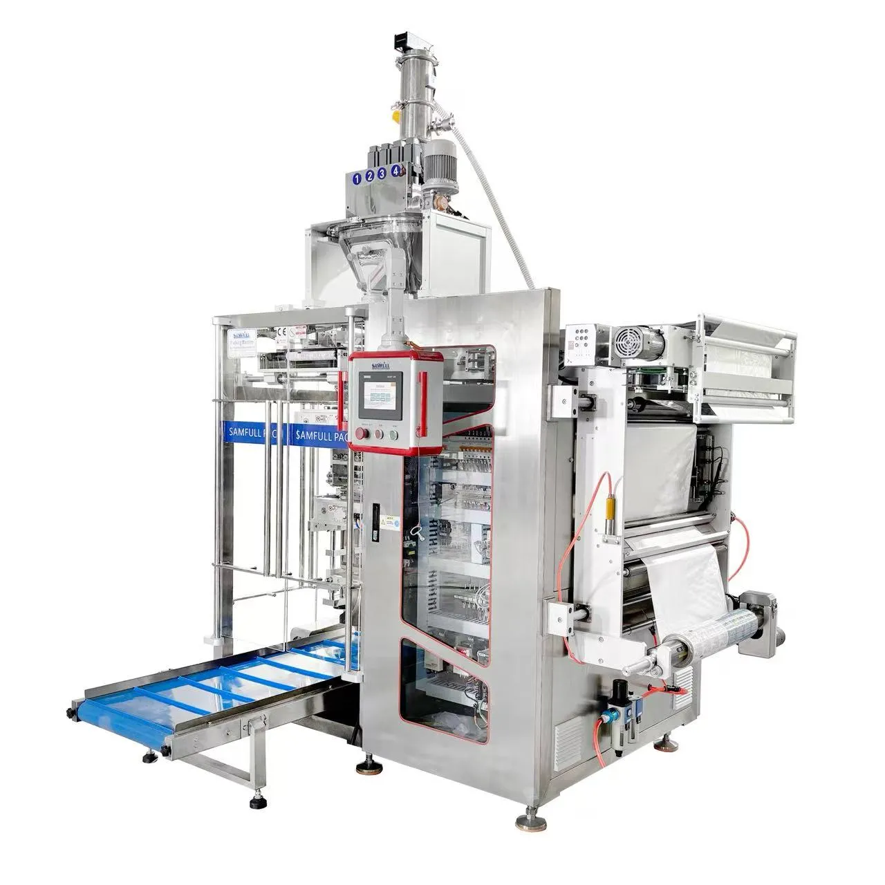Accurate powder dosing system for sachet filling