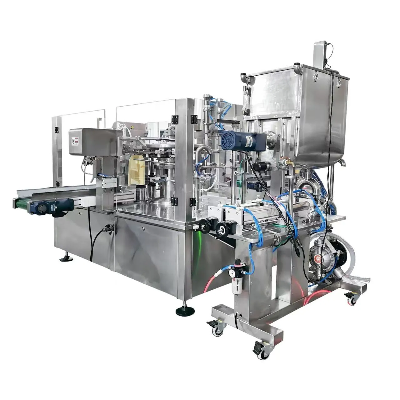Paste and sauce filling system for doypack packaging