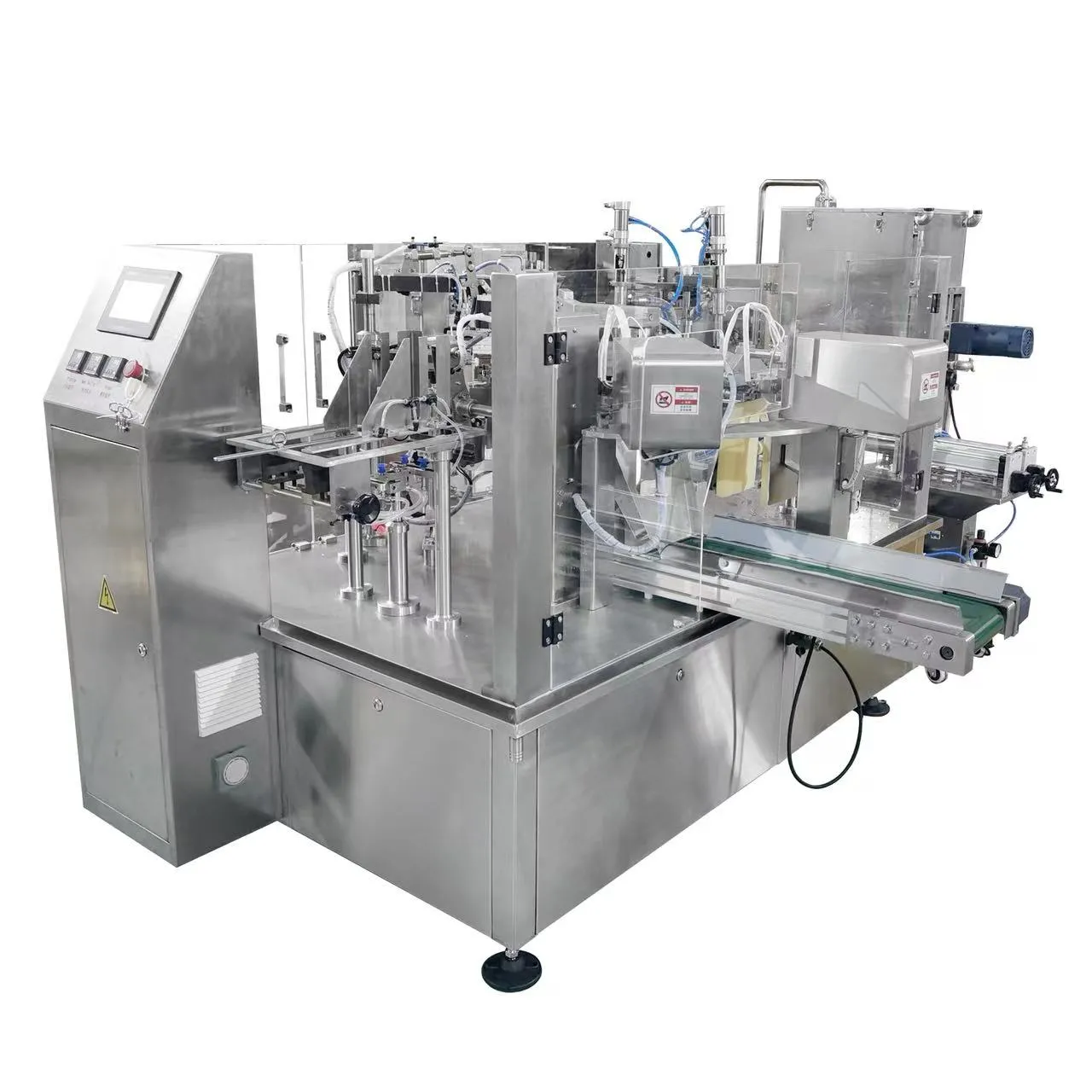 Heat sealing unit for premade sauce pouches