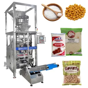 Vertical Rice Packaging With Volumetric Cup System, Automatic Grain Bagging System, Cup Dosing Solution For Rice And Cereals Granular Products
