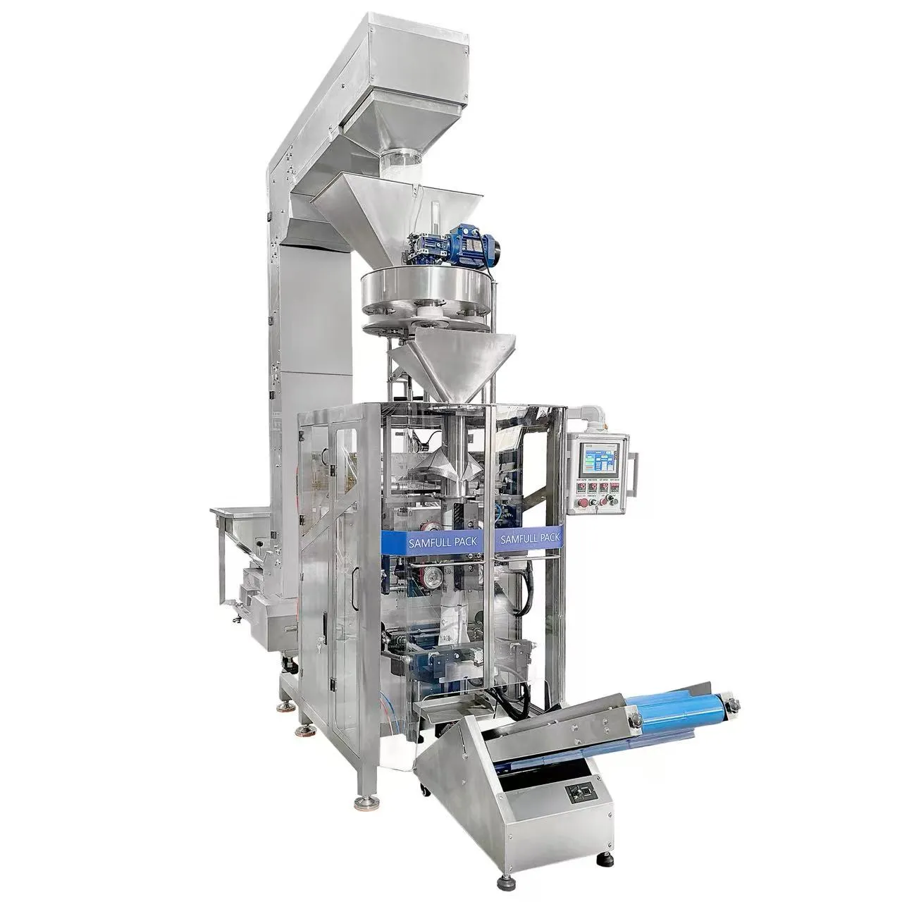 Adjustable volumetric cup dosing system for precise grain filling and weighing