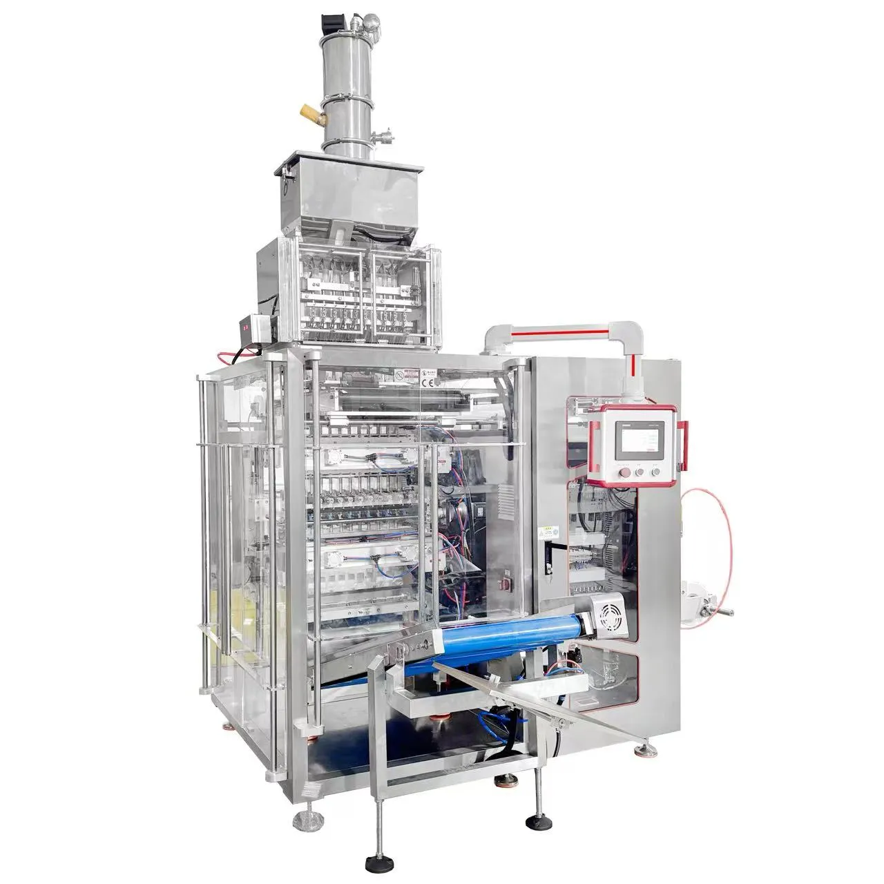 Multi-lane structure for seasoning sachet production