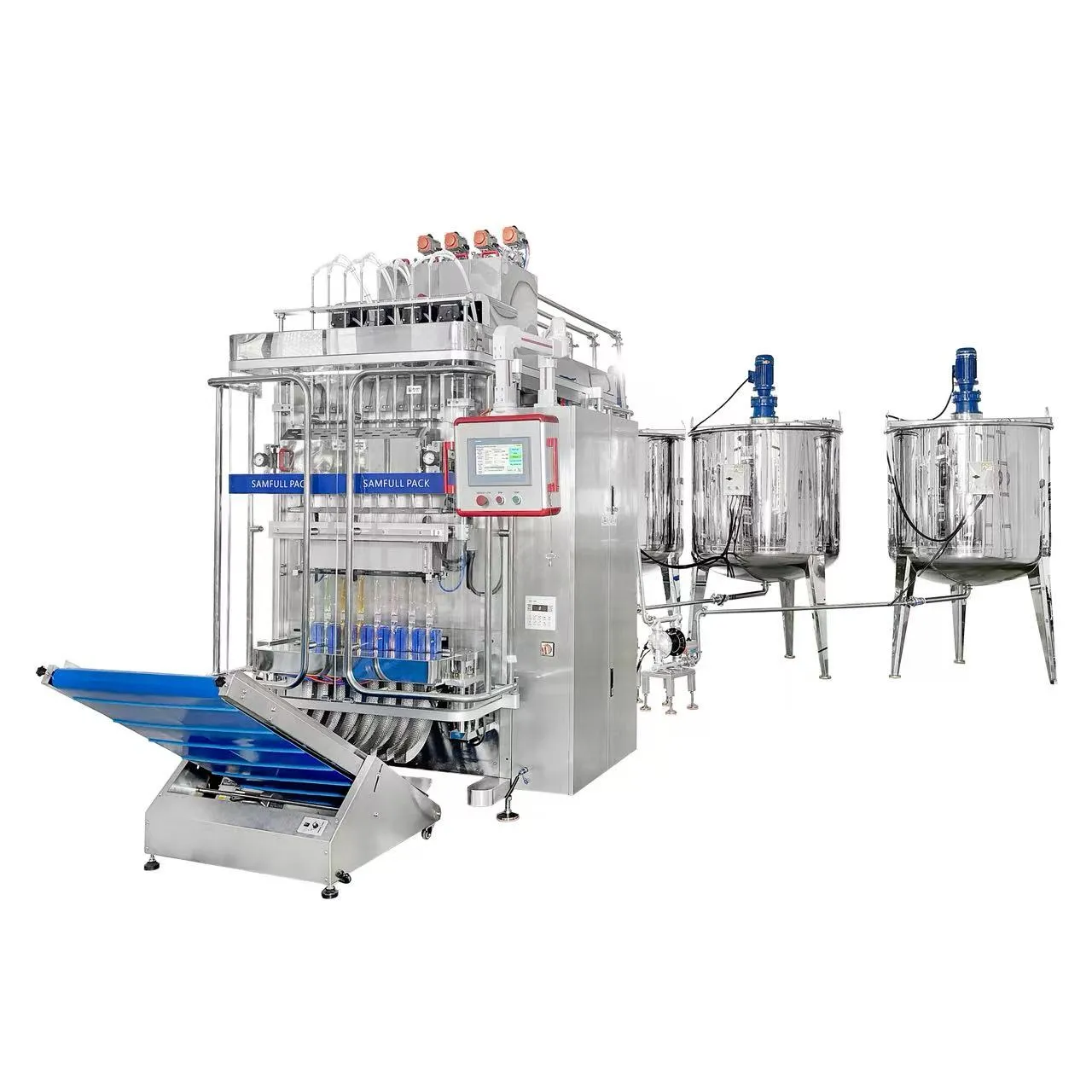 Multi-flavor liquid feeding system for popsicle production