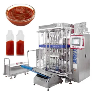 Multi-Lane (4-8 Tracks) Packaging Machine for Tomato Ketchup Small Irregular Shaped Sachets