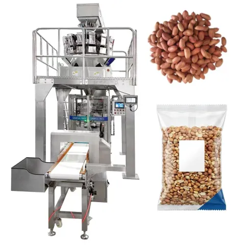 Vertical Multihead Weigher Fully Automatic Packaging Machine For Peanuts And Other Nut Products