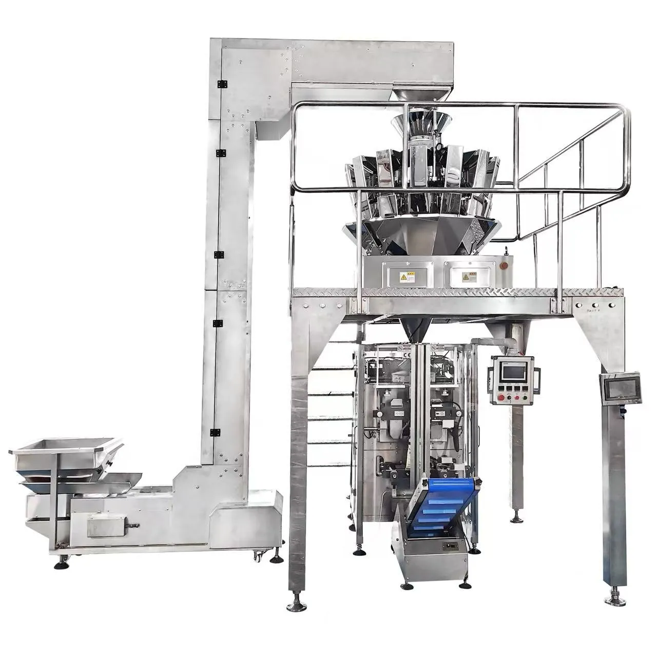 Vertical bag forming and sealing unit for snacks