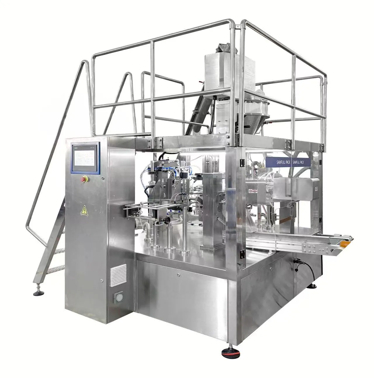 Powder and granule filling system for mixed products