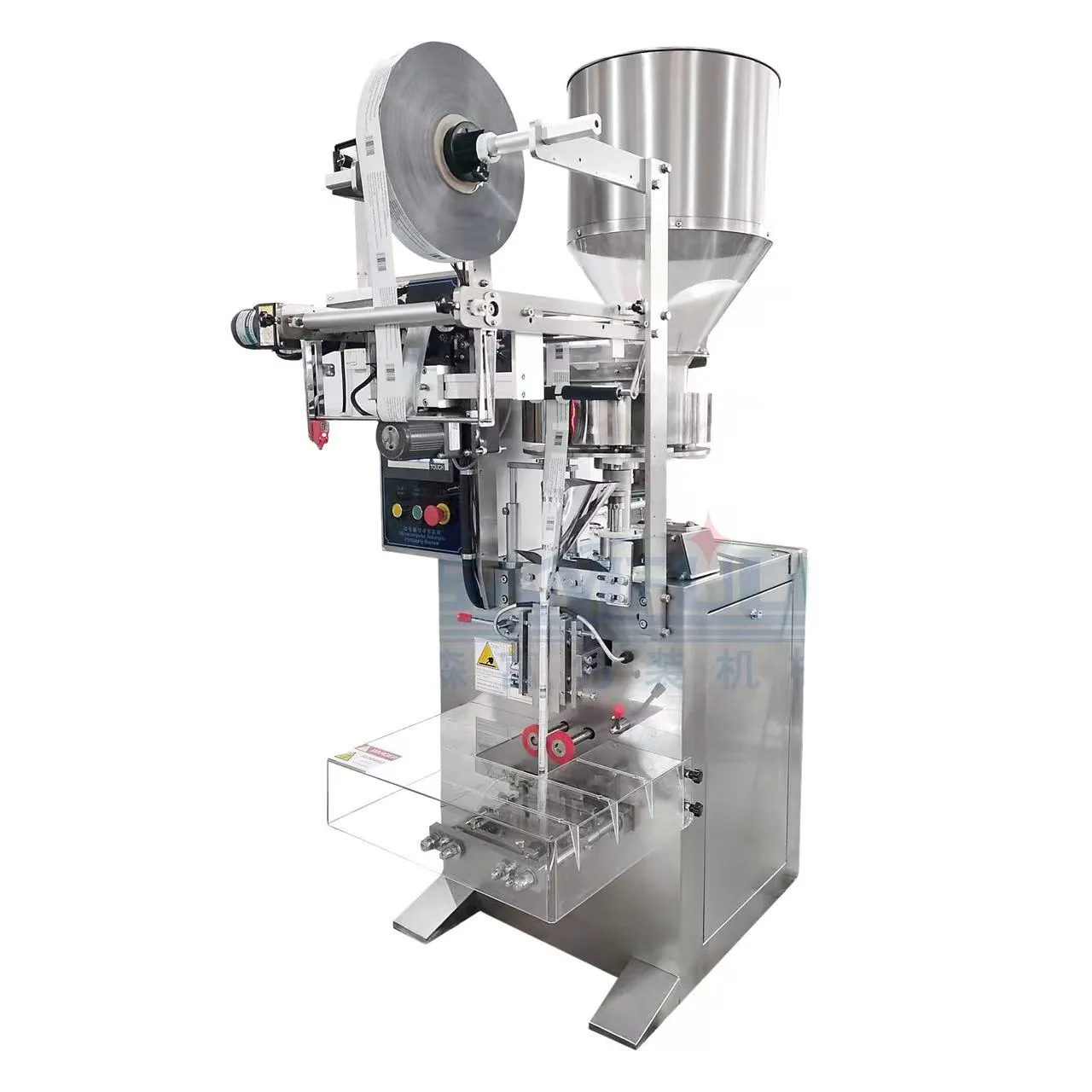 Compact small vertical packaging machine overall view