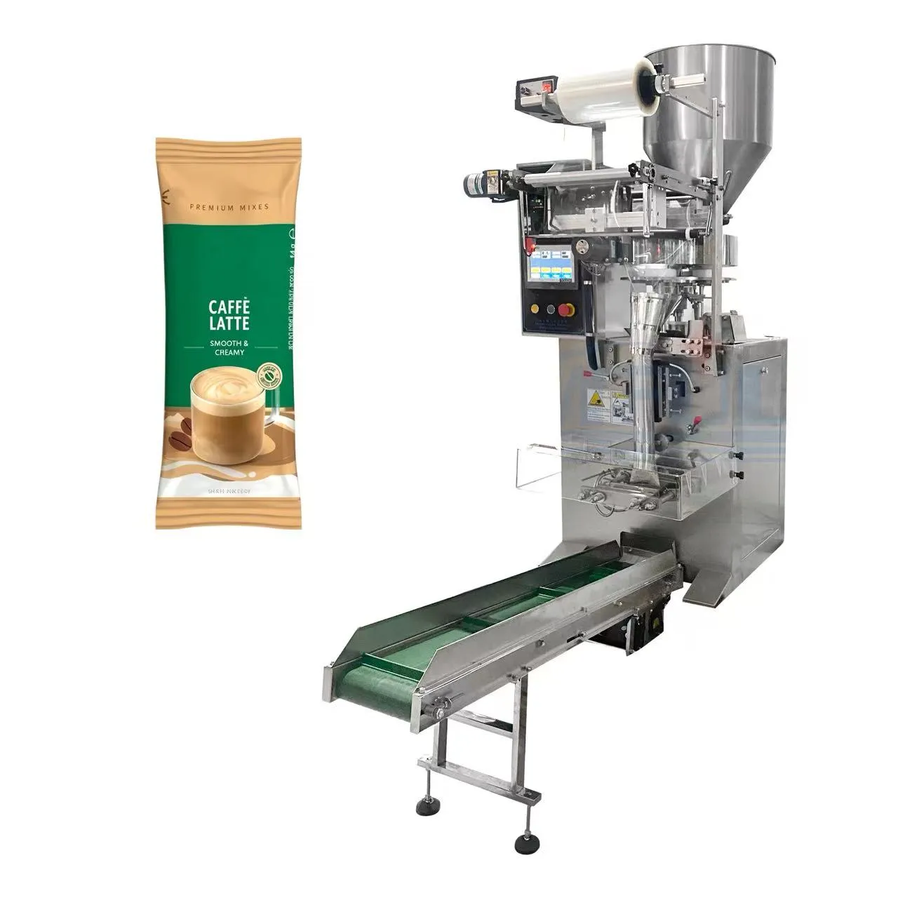 Vertical bag formiHeat sealing unit for small powder packagingng system for powder sachets