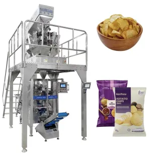 High-Speed Automatic Vertical Multihead Weigher Packaging Machine for Potato Chips & Shrimp Crackers