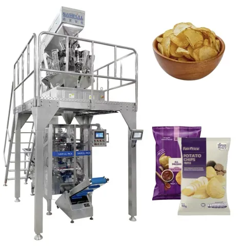 High-Speed Automatic Vertical Multihead Weigher Packaging Machine for Potato Chips & Shrimp Crackers