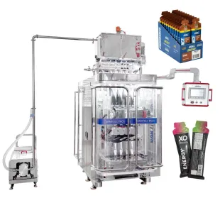 Multi Lane Energy Gel Packaging Machine Irregular Shaped Sachet Liquid Filling System