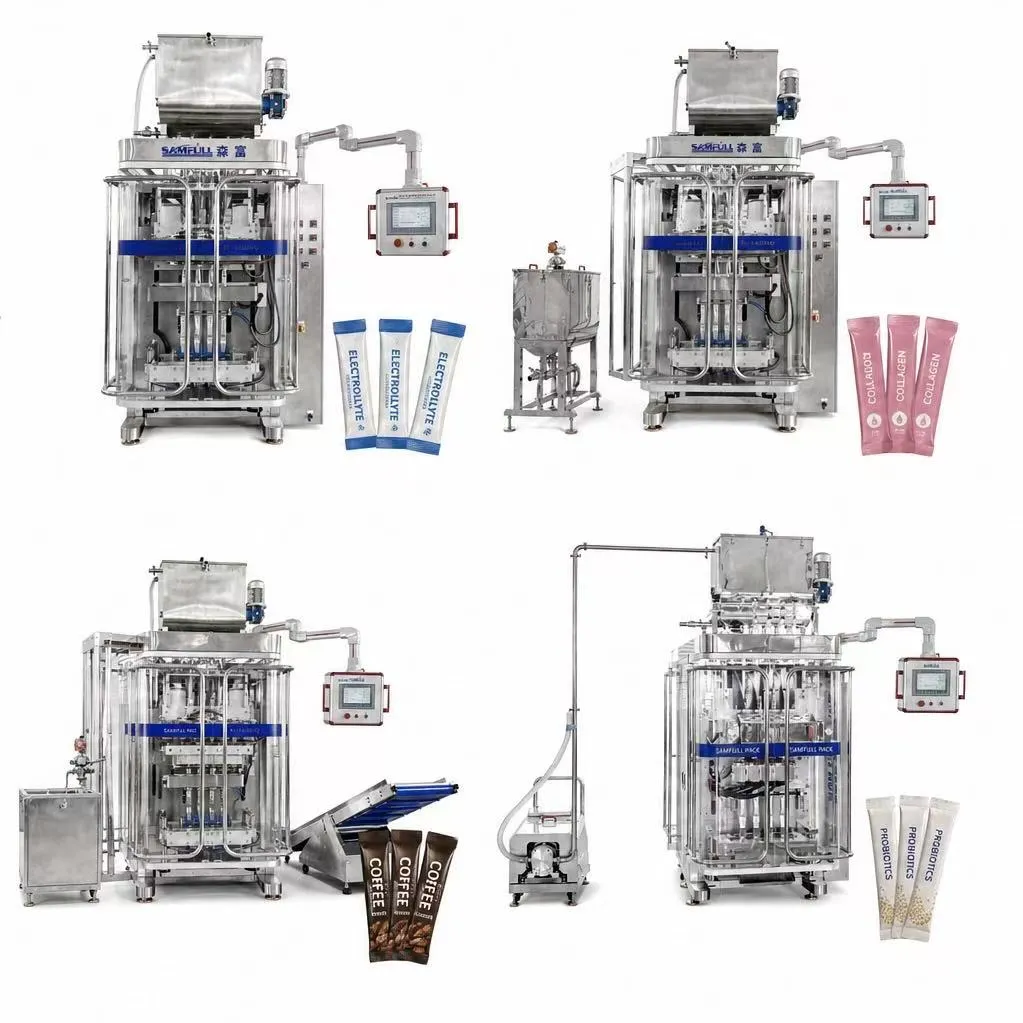 Liquid sachet filling machine for energy gel products