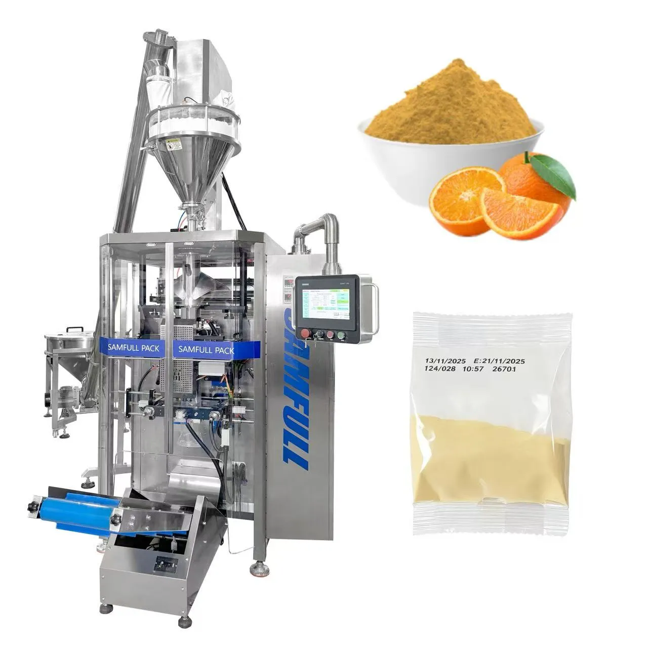 Industrial powder filling and packaging system