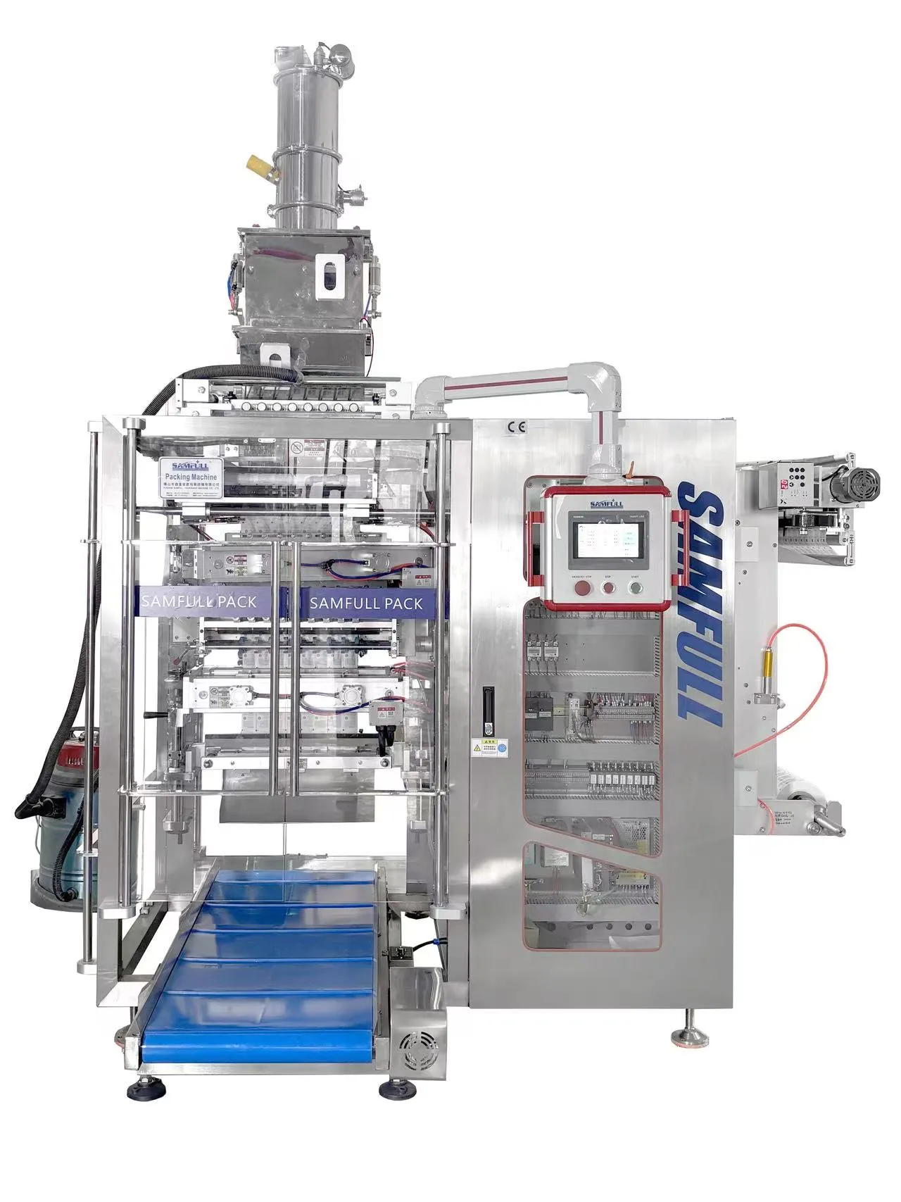 High-speed sachet packaging system for powder products
